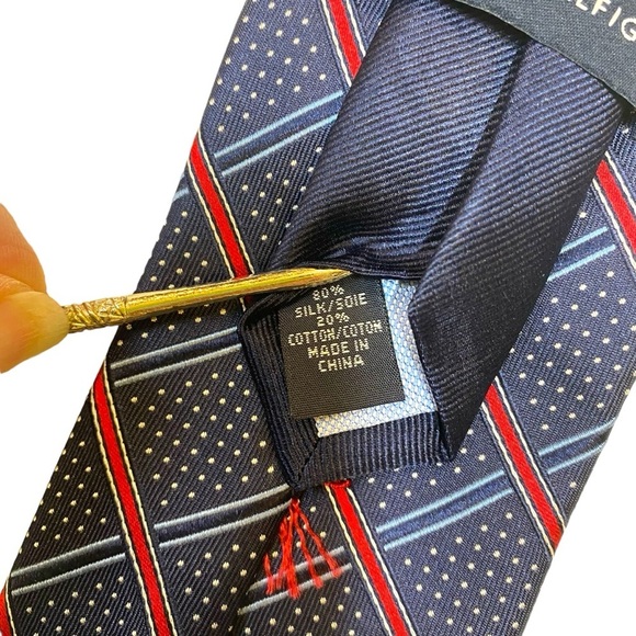 Set of 3 Tommy Hilfiger Mens Silk Printed Executive Ties Wardrobe Professional - Picture 9 of 16